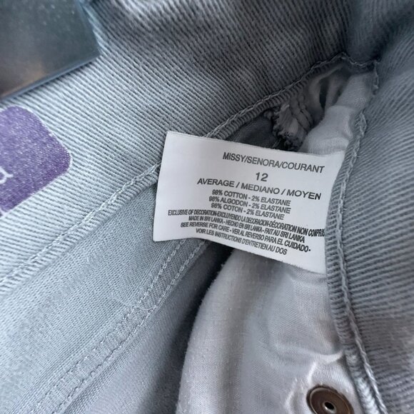 Gloria Vanderbilt Amanda Straight Leg Jeans High Rise Womens Grey 12 Average - Picture 6 of 12